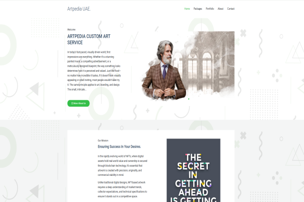 Custom Art Selling Website For Dubai Client